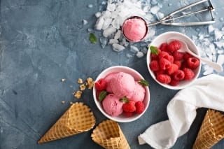 înghețată fructe