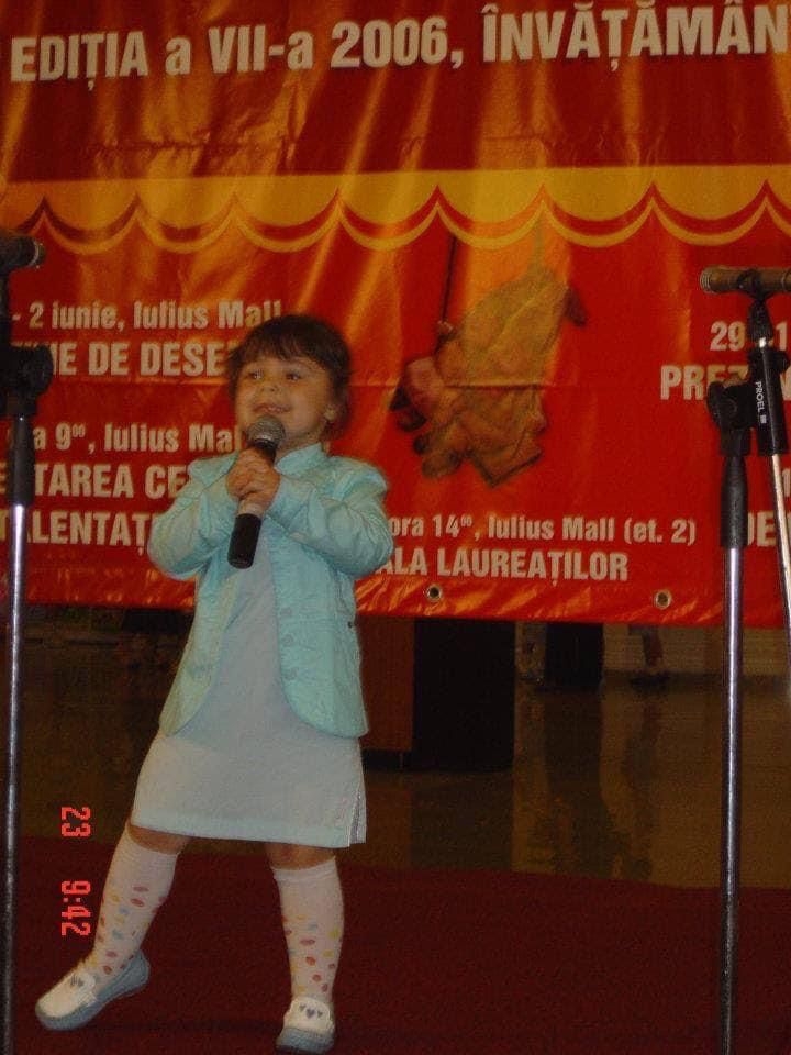 Eva Gârlea la 4 ani