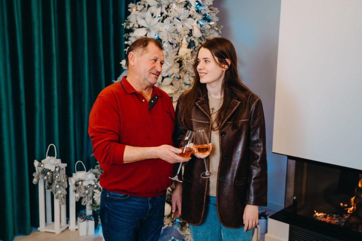 Ana Dumbrava cu tatăl ei, Revelion 2024